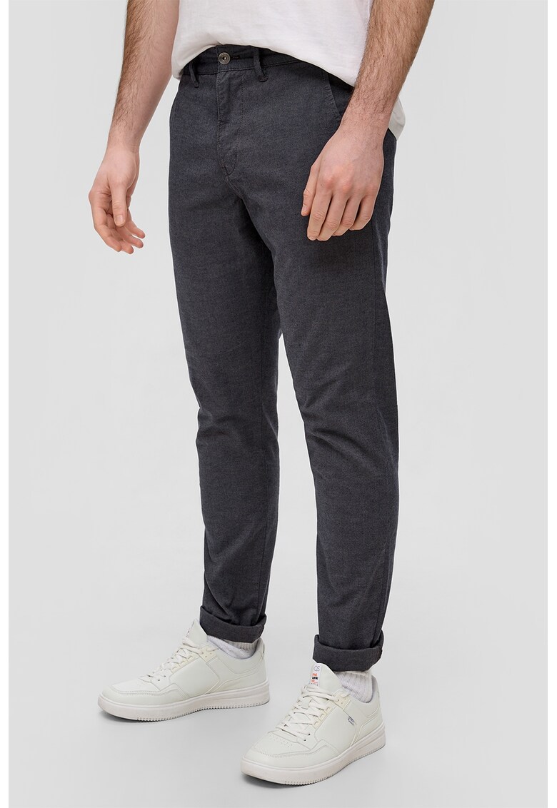 Pantaloni slim fit din amestec de bumbac