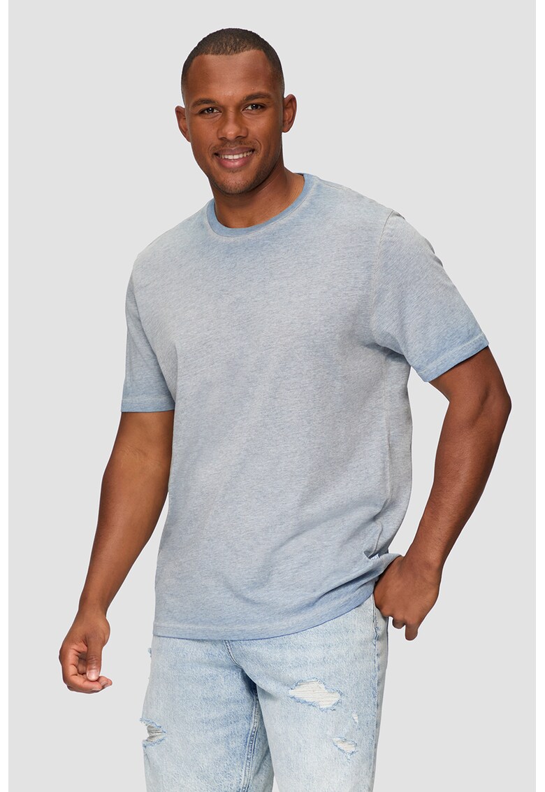 Tricou cu decolteu rotund - Albastru pastel