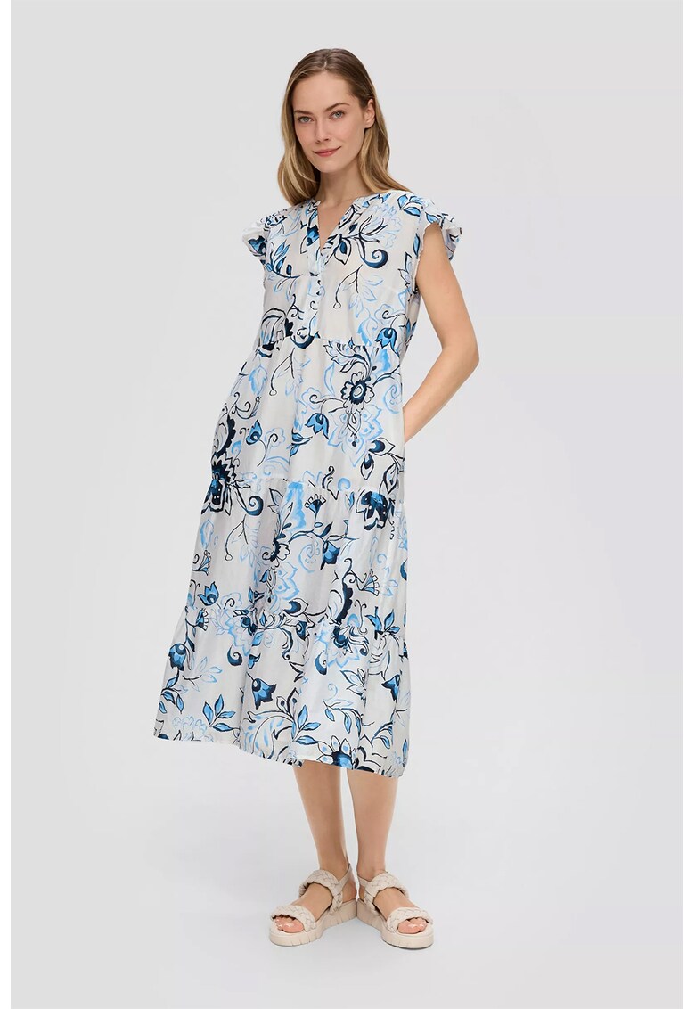 Rochie de bumbac cu imprimeu floral