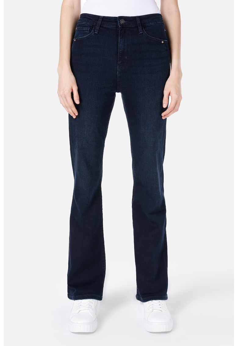 Blugi regular fit cu talie inalta