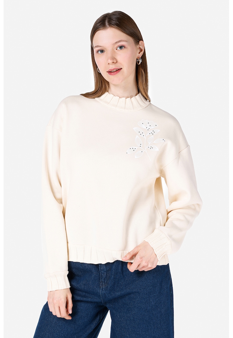 Pulover cu imprimeu floral