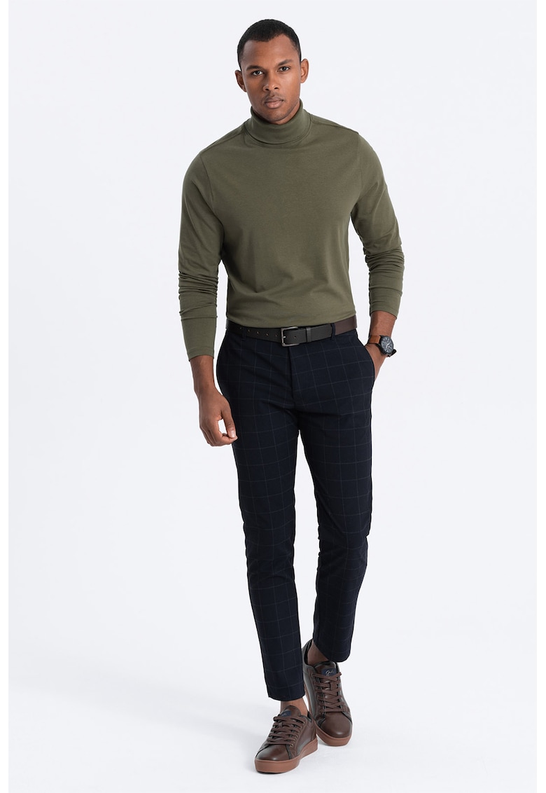 Bluza cu guler inalt - Kaki