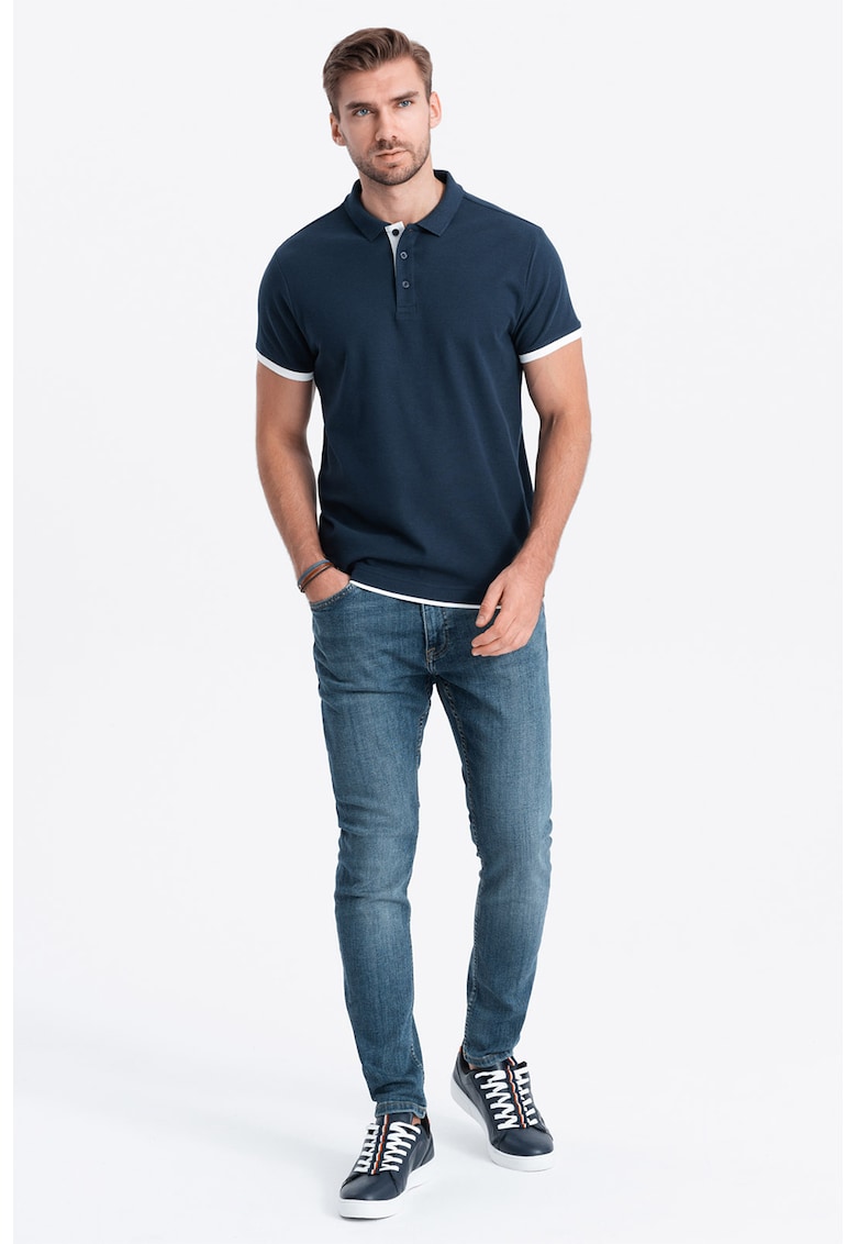 Tricou polo din bumbac pique