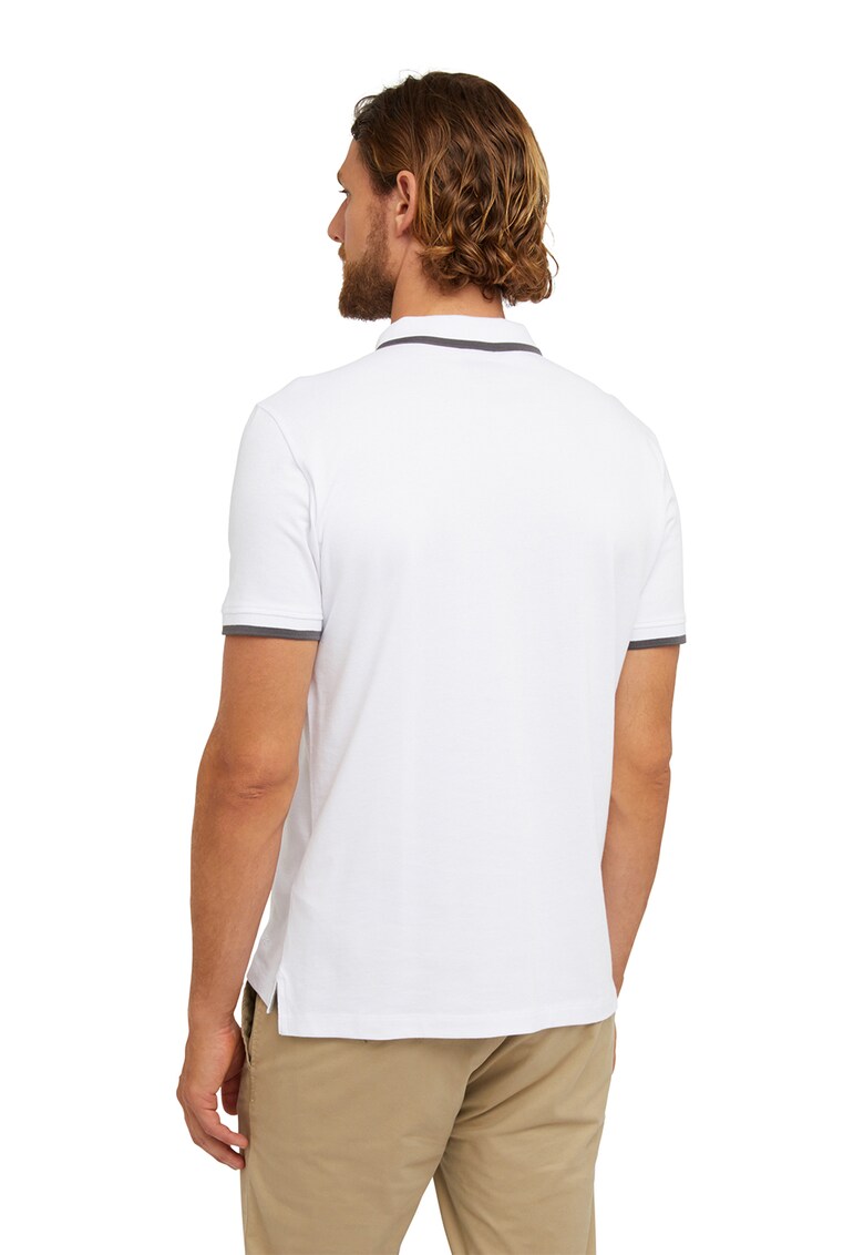 Tricou polo cu detalii contrastante