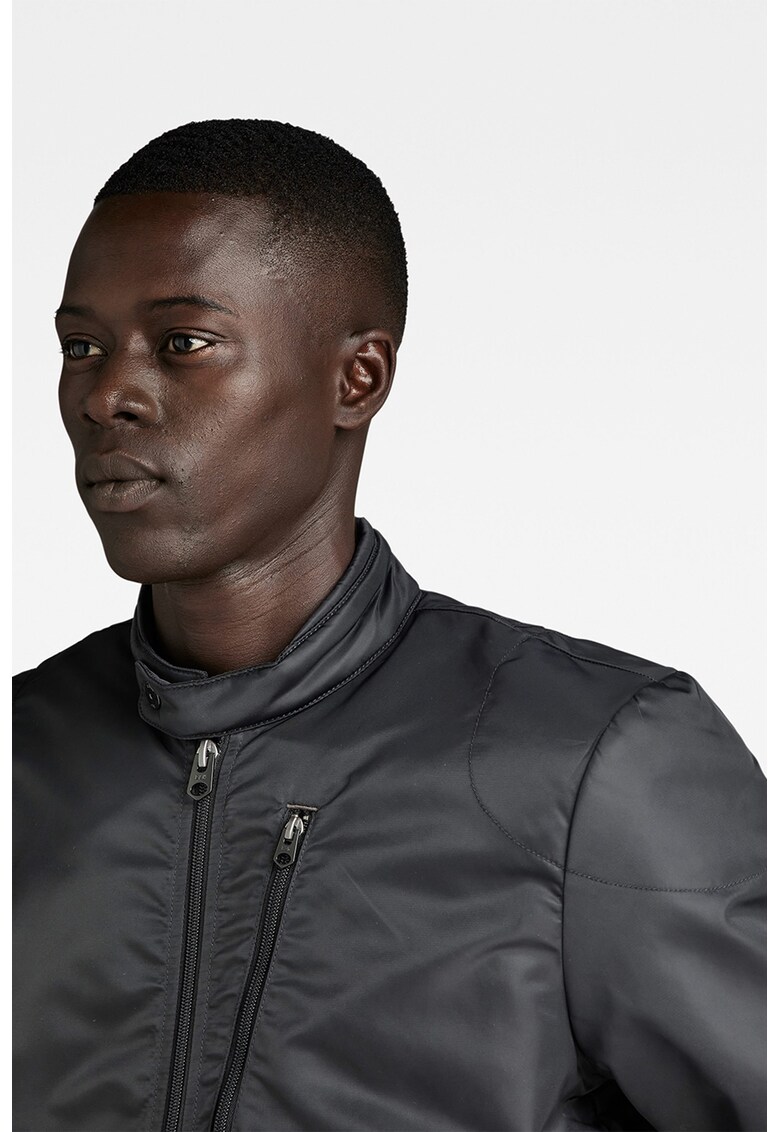 Jacheta biker cu buzunare laterale