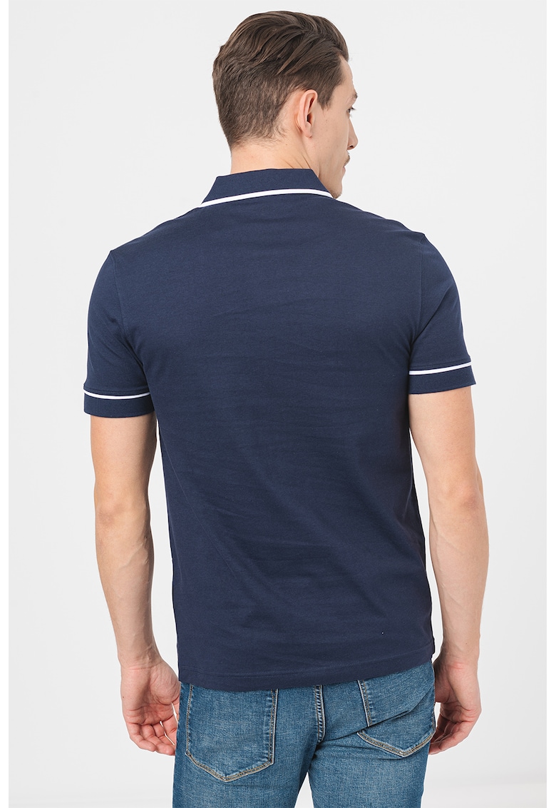 Tricou polo slim fit din bumbac organic