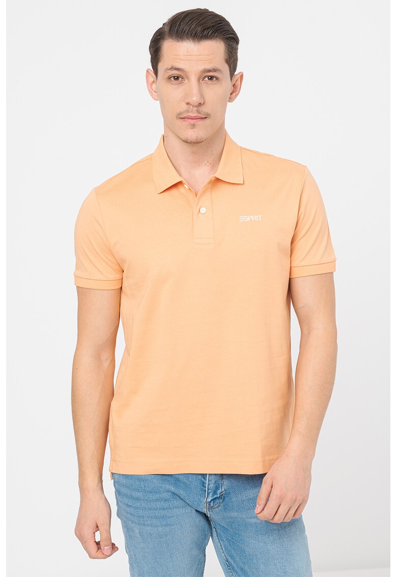 Tricou polo regular fit din bumbac organic