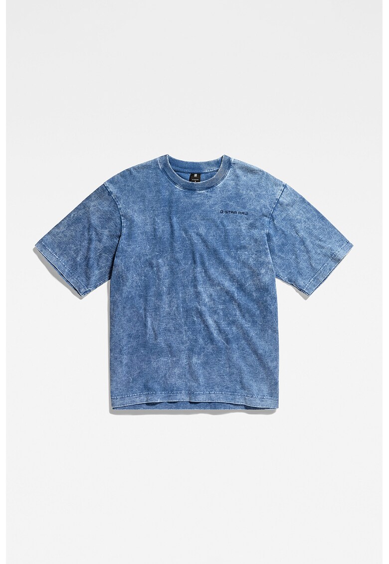 Tricou de bumbac organic cu decolteu la baza gatului