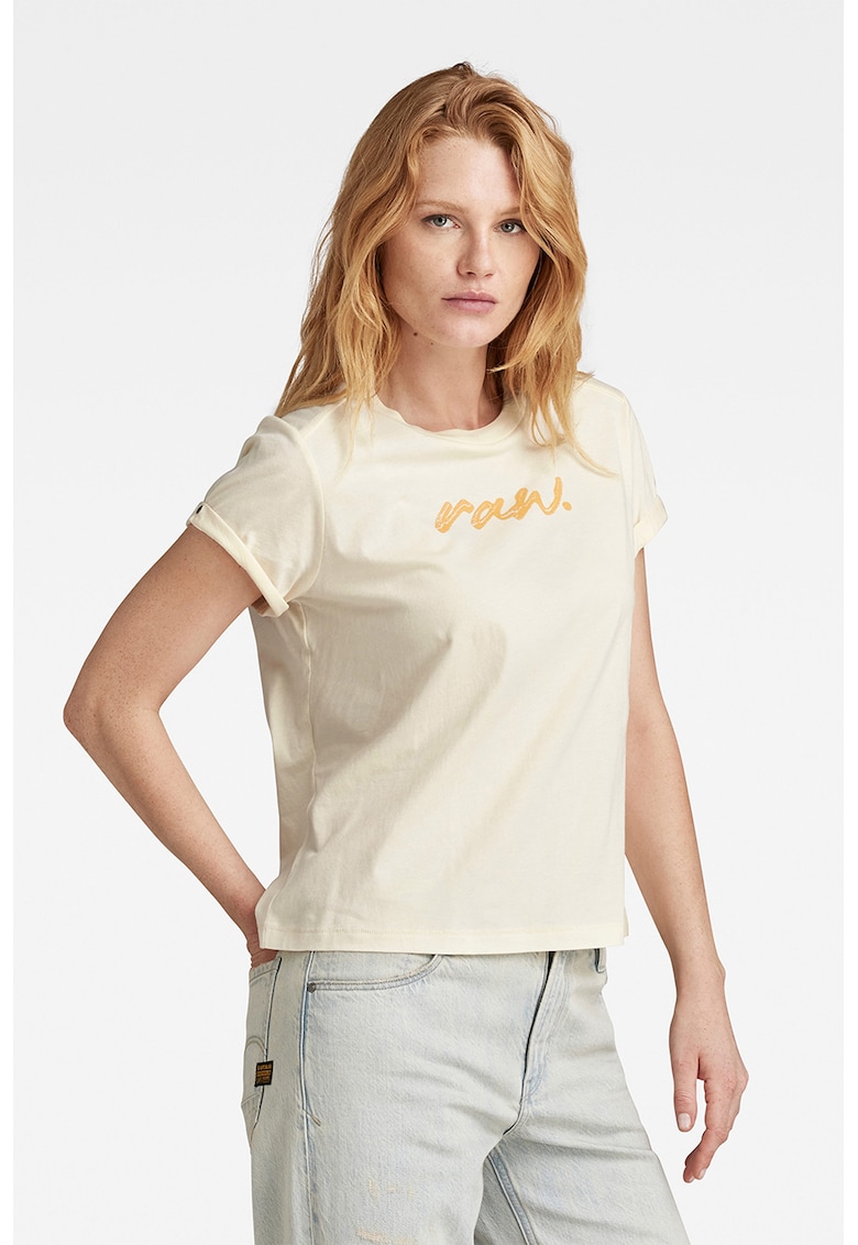 Tricou de bumbac organic cu imprimeu logo