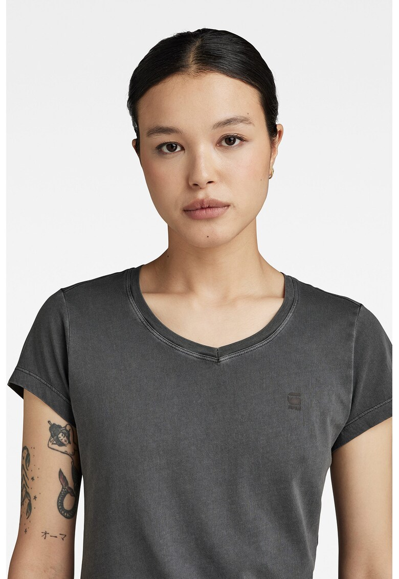 Tricou slim fit de bumbac organic