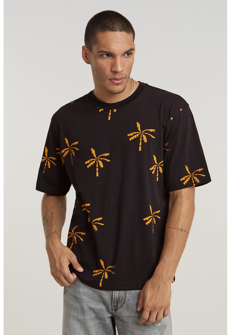 Tricou de bumbac organic cu model tropical