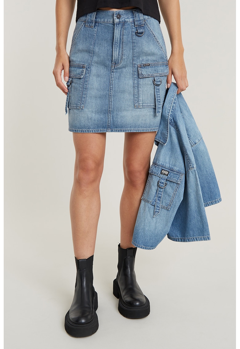 Fusta mini din denim Viktoria