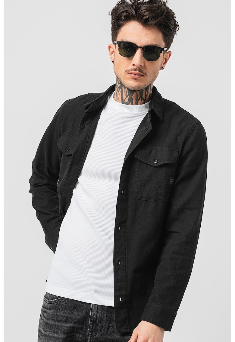 Camasa slim fit Marine - Negru