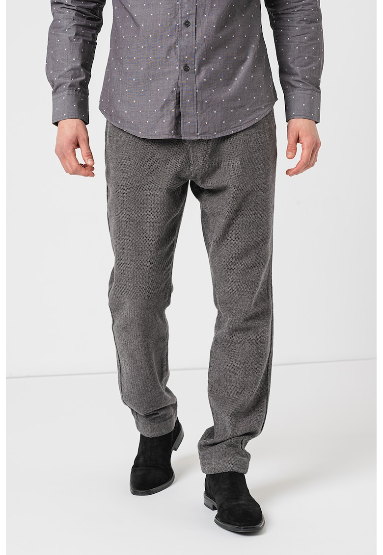 Pantaloni cu model herringbone