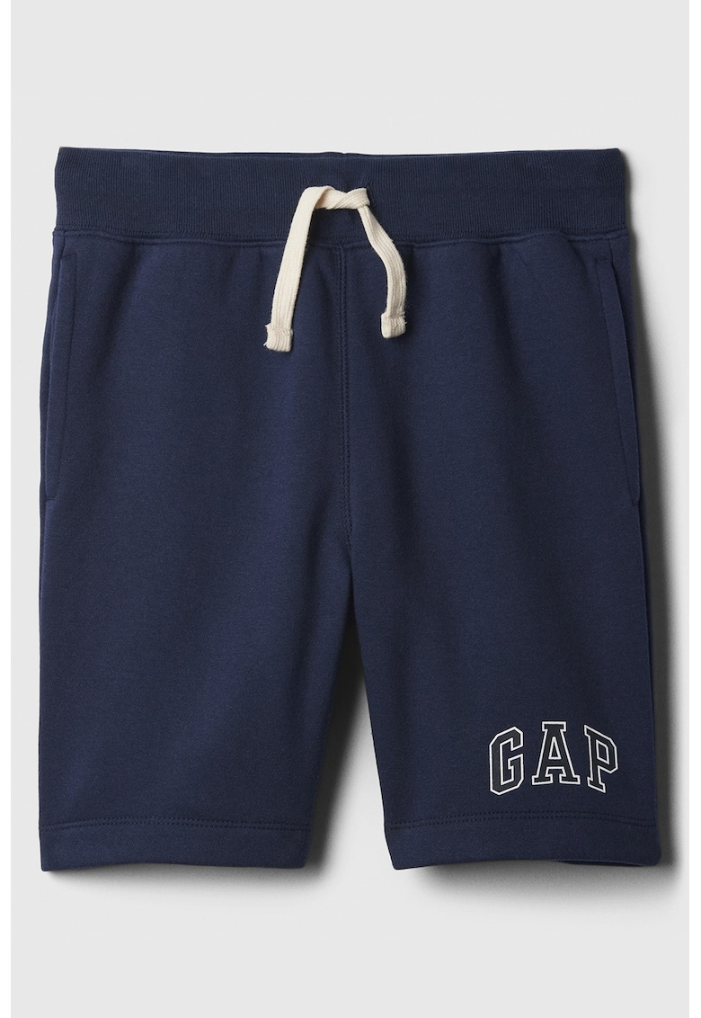 Pantaloni scurti cu snur in talie - Bleumarin -