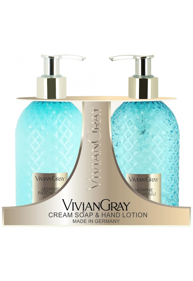 Set Sapun lichid Jasmine & Patchouli - Unisex - 300 ml + Crema de maini - 300 ml