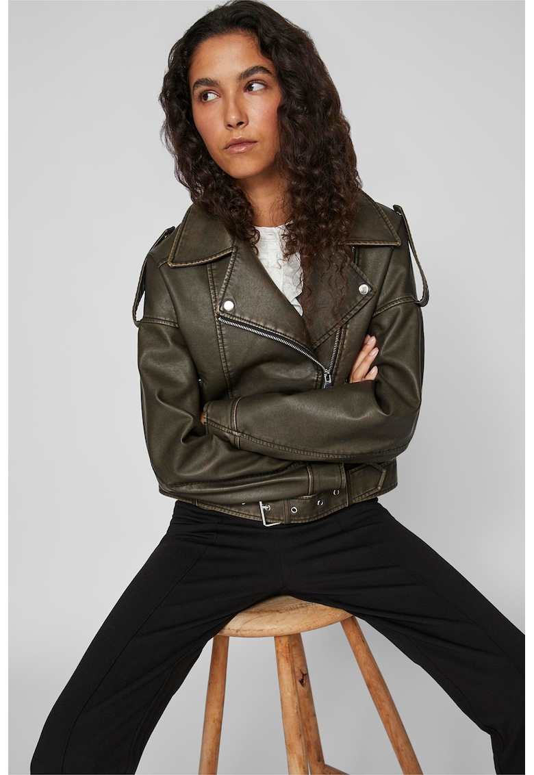 Jacheta biker din piele ecologica