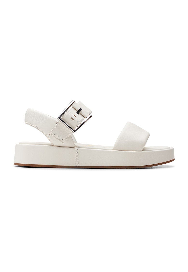 Sandale flatform de piele