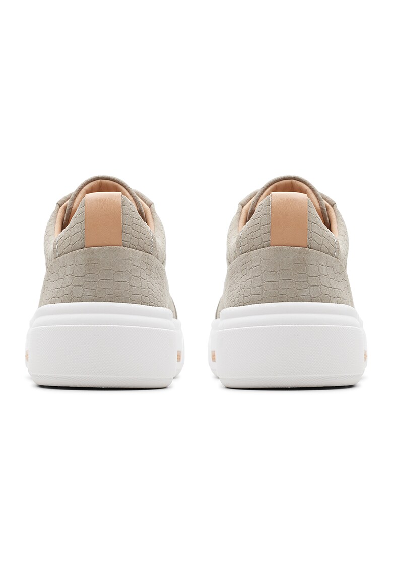 Pantofi sport de piele cu model piele de reptila