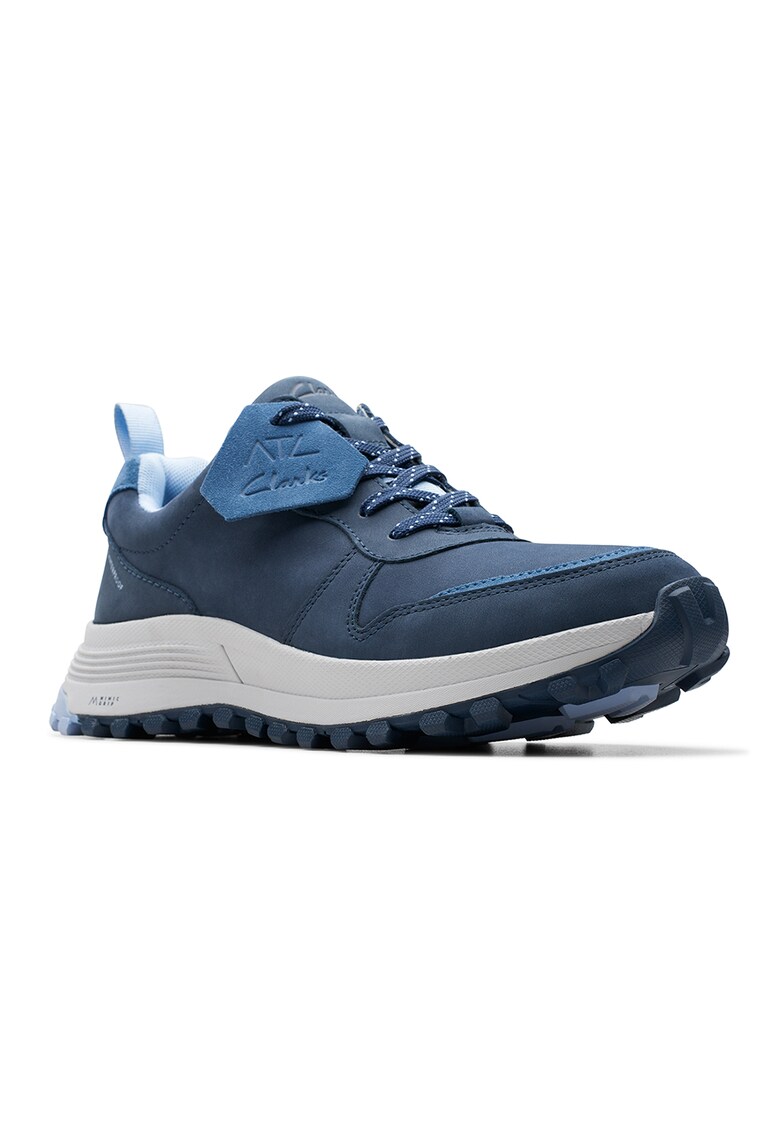 Pantofi sport de piele nabuc cu sireturi