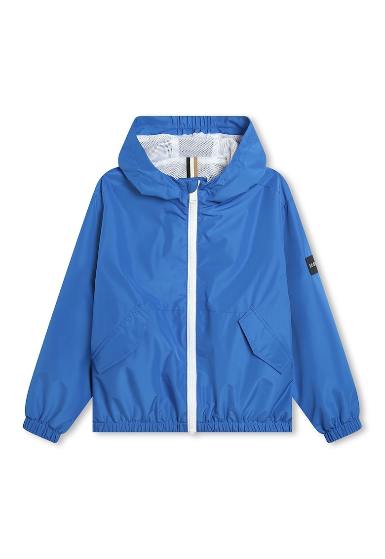 Jacheta windbreaker cu gluga si buzunare oblice