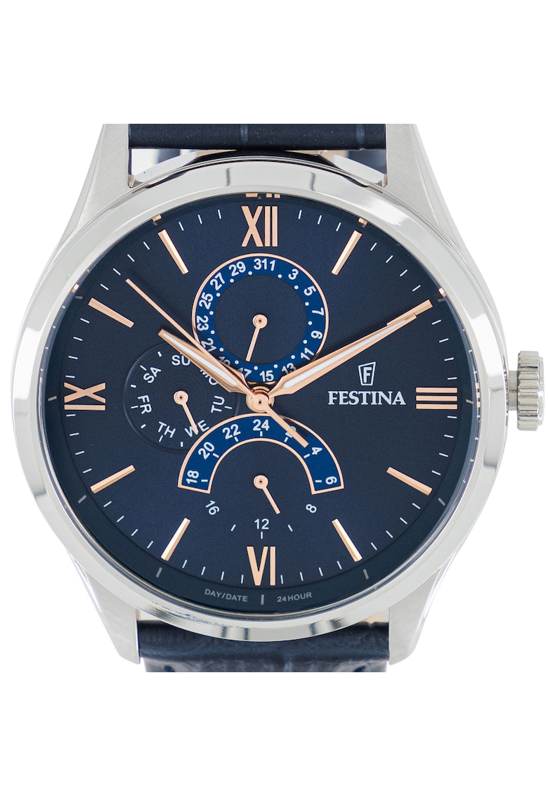 Ceas quartz cu o curea de piele