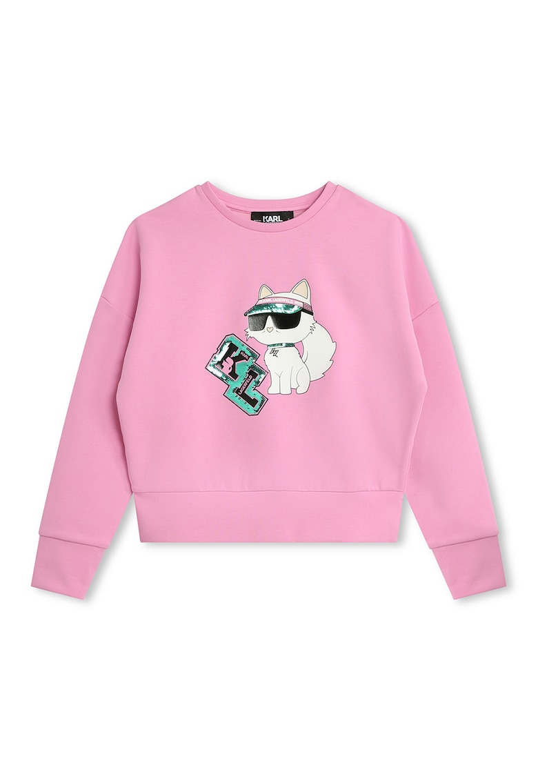 Bluza de trening cu aplicatii de paiete