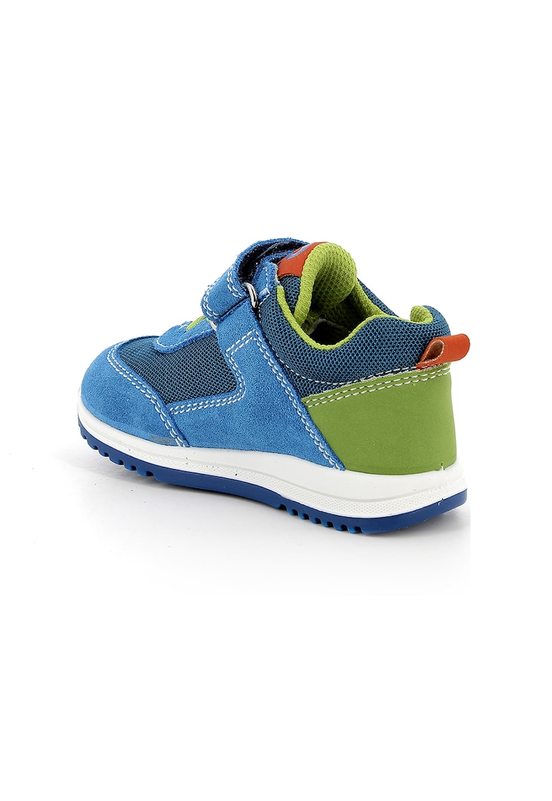 Pantofi sport cu model colorblock si insertii de piele intoarsa