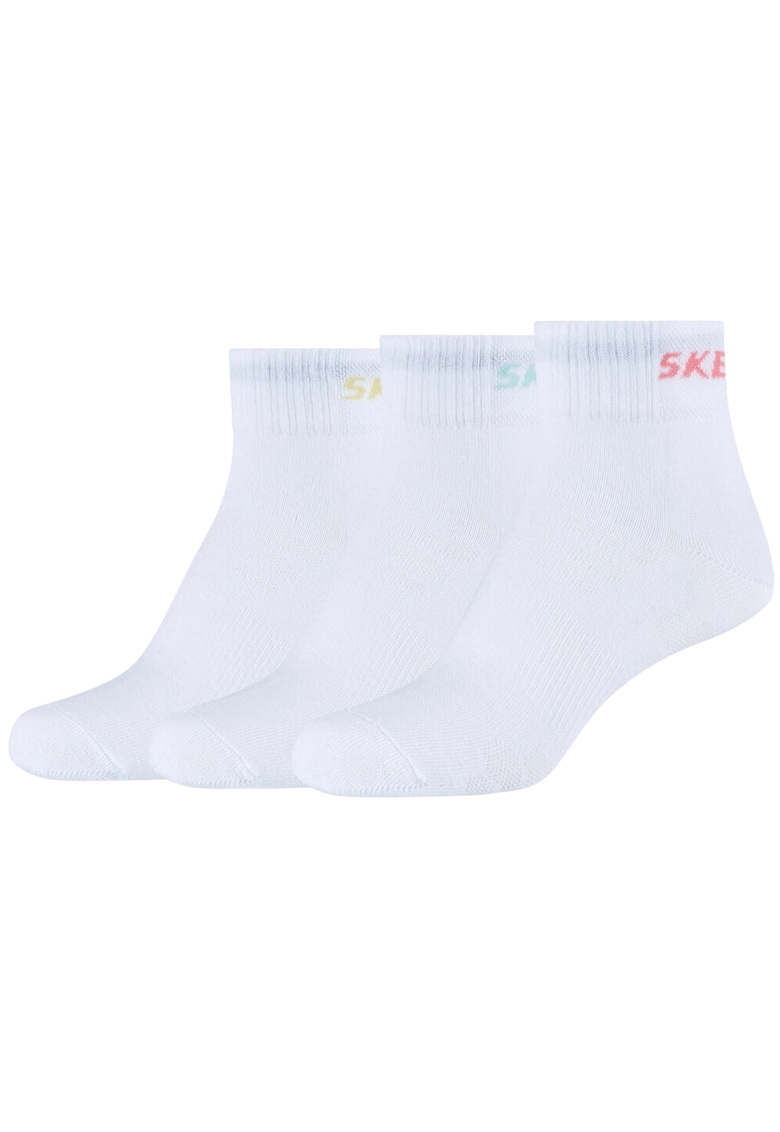 Sosete - 3PPK Wm Mesh Ventilation Quarter Socks SK42022-1000 - Alb - Alb