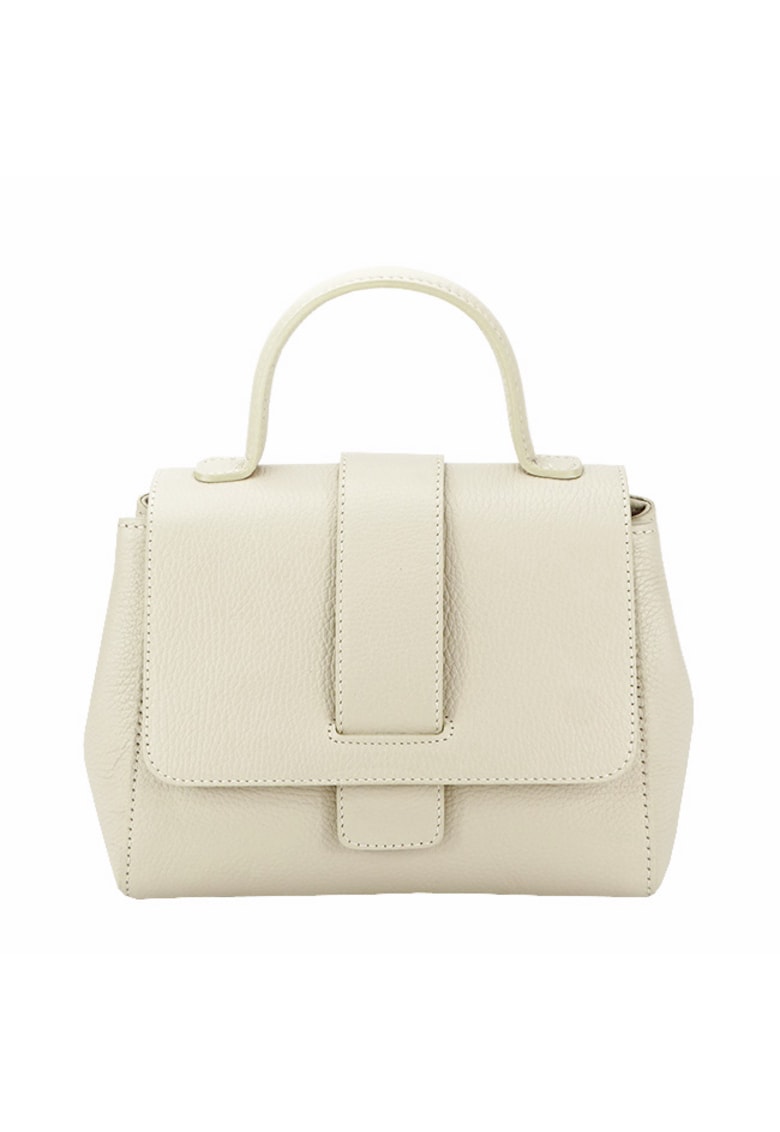 Geanta din piele naturala 1047 123 Crem 14166 - Crem