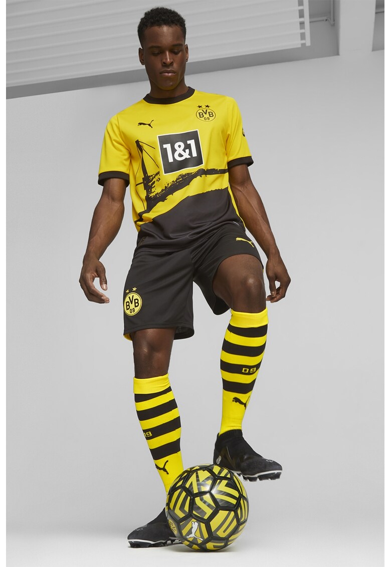 Tricou cu dryCELL si decolteu la baza gatului - pentru fotbal Borussia Dortmund
