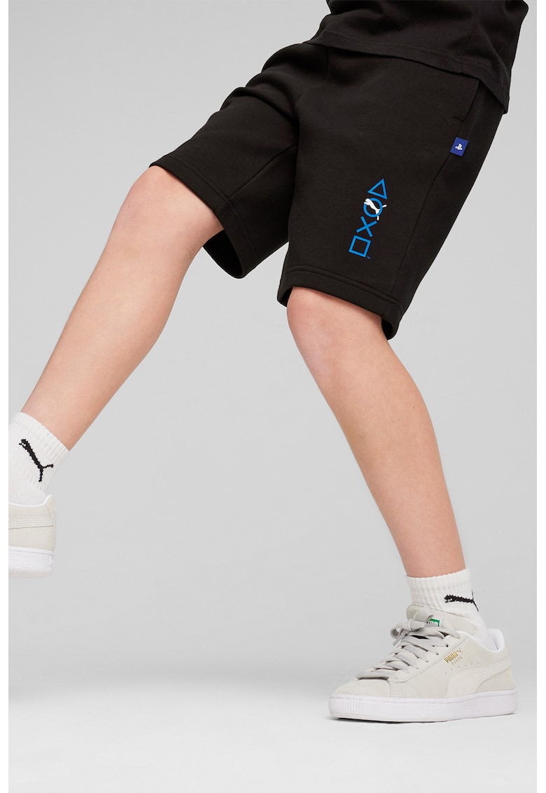 Pantaloni scurti cu snur in talie - Negru