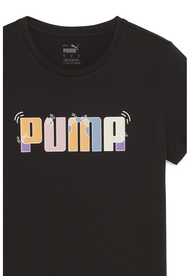 Tricou din bumbac cu imprimeu logo ESS+