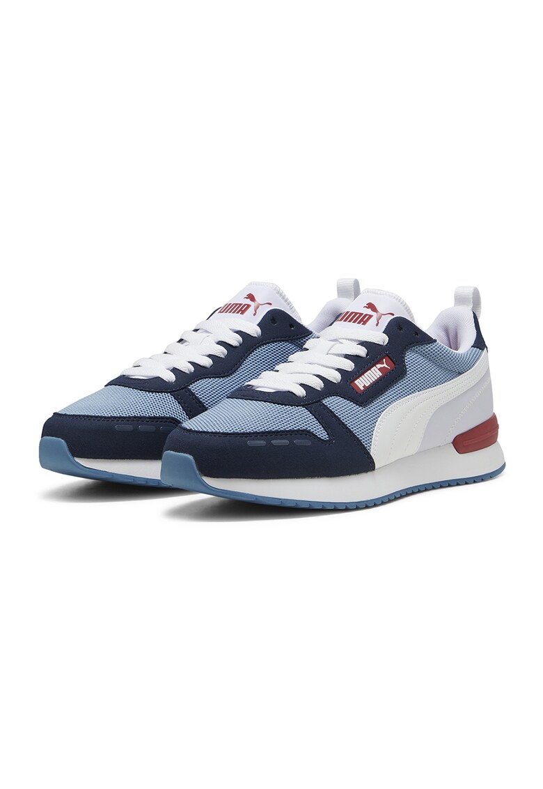 Pantofi sport unisex cu model colorblock si insertii textile R78