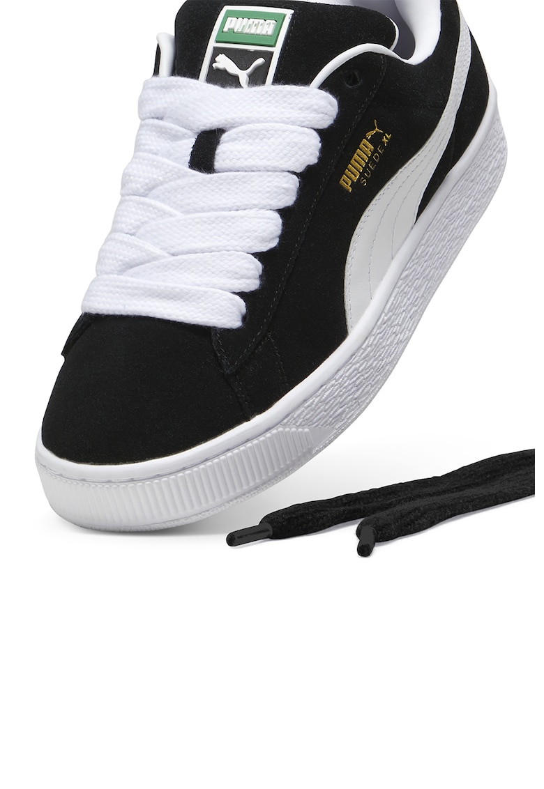 Pantofi sport unisex din piele intoarsa cu detalii de piele