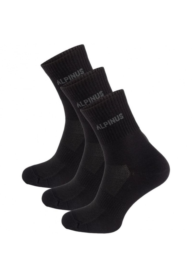 Set 3 perechi de soete - Bumbac - Negru -