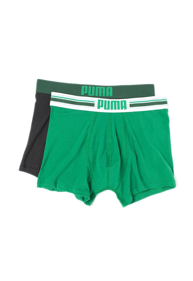 Set de boxeri verde cu maro inchis - 2 perechi
