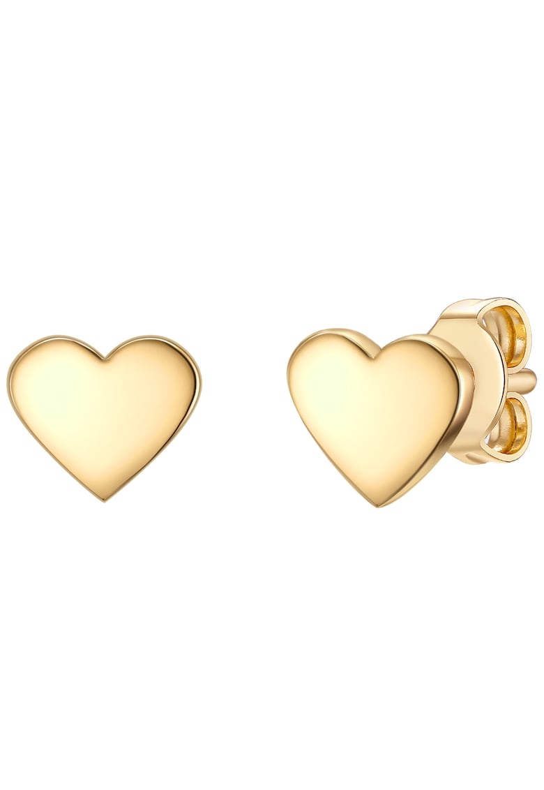 Cercei placati cu aur de 14K - in forma de inima
