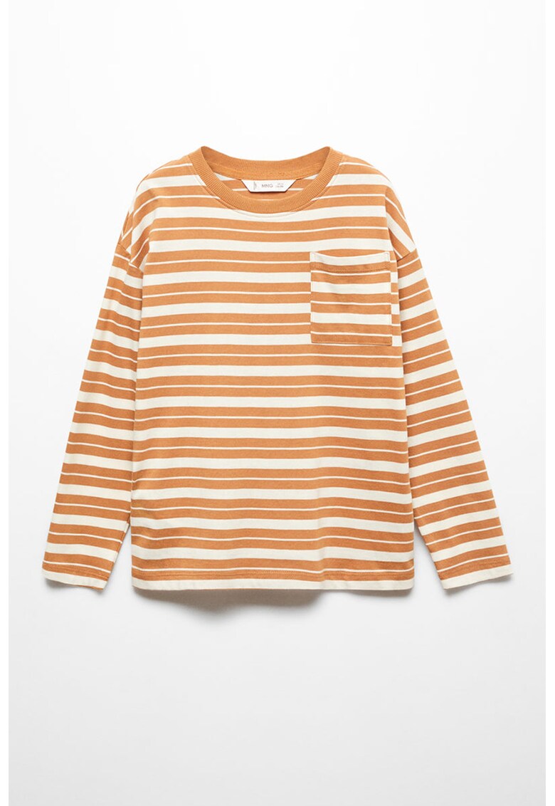Bluza cu model in dungi si buzunar pe piept Leo