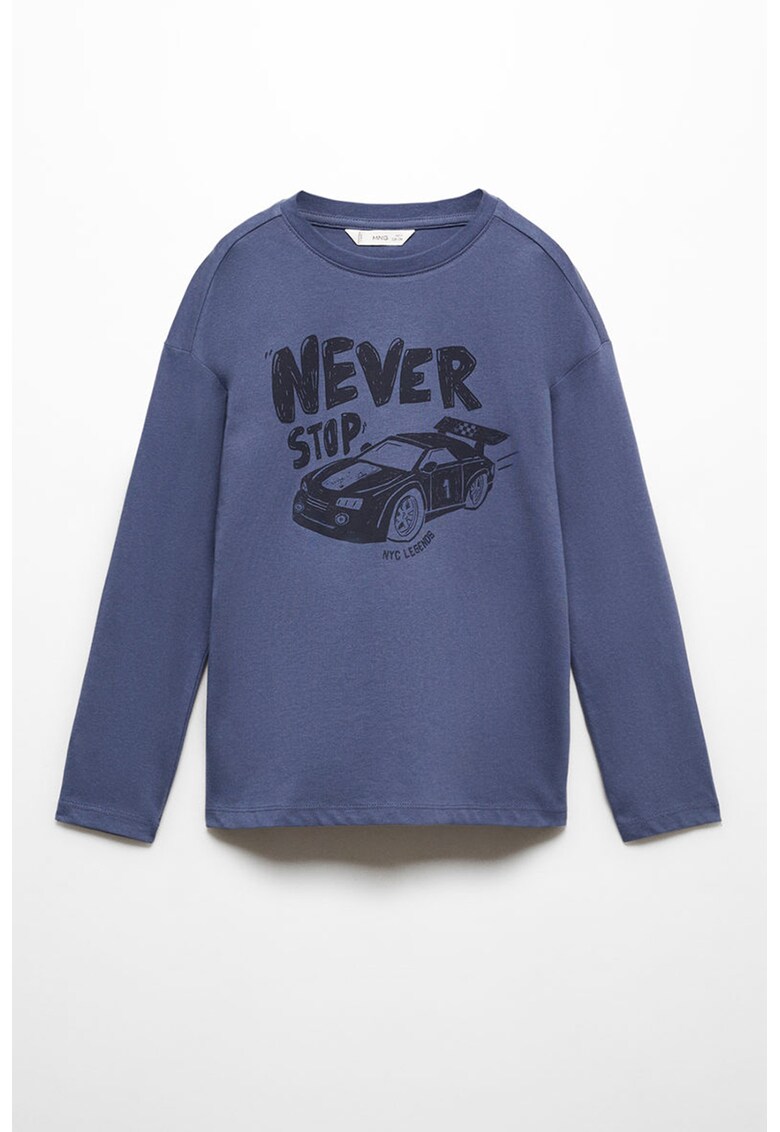 Bluza cu imprimeu si maneci cazute