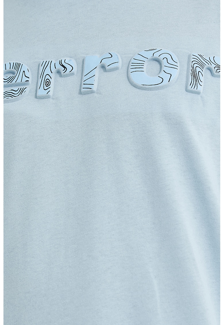 Tricou cu aplicatie text Longline