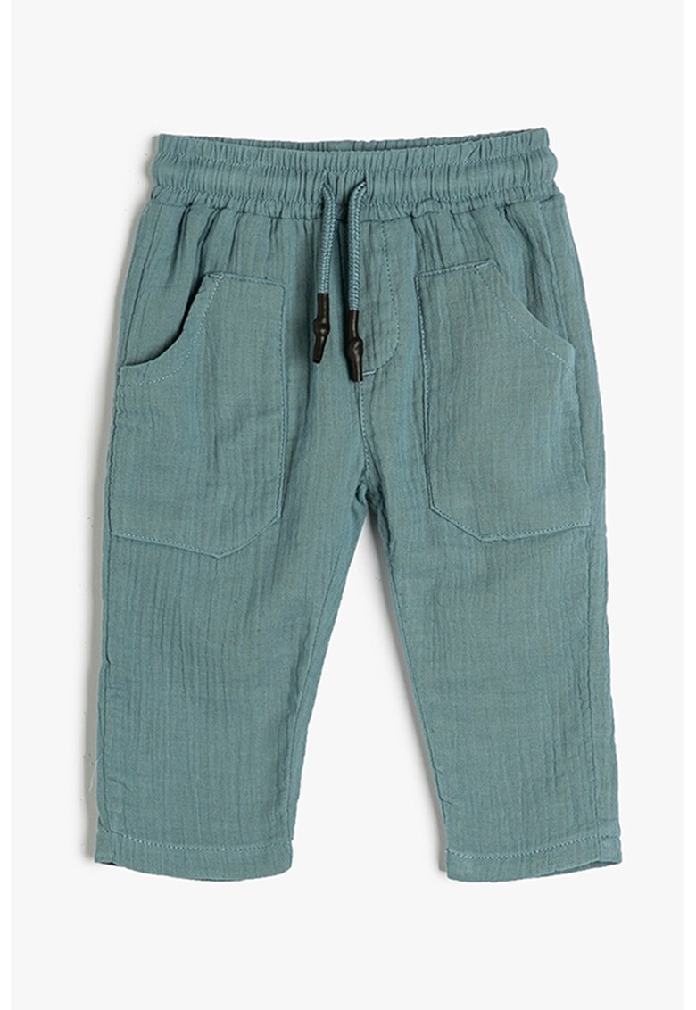 Pantaloni din bumbac cu croiala conica