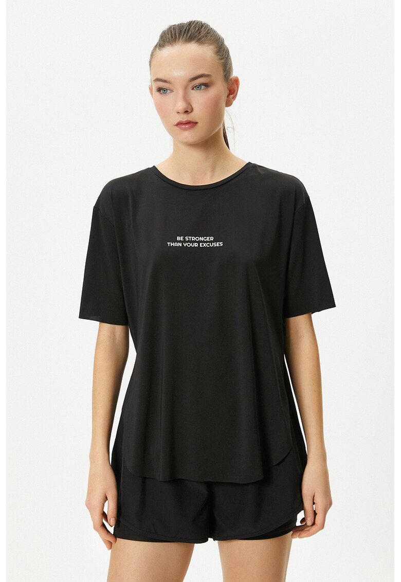 Tricou lejer cu imprimeu text