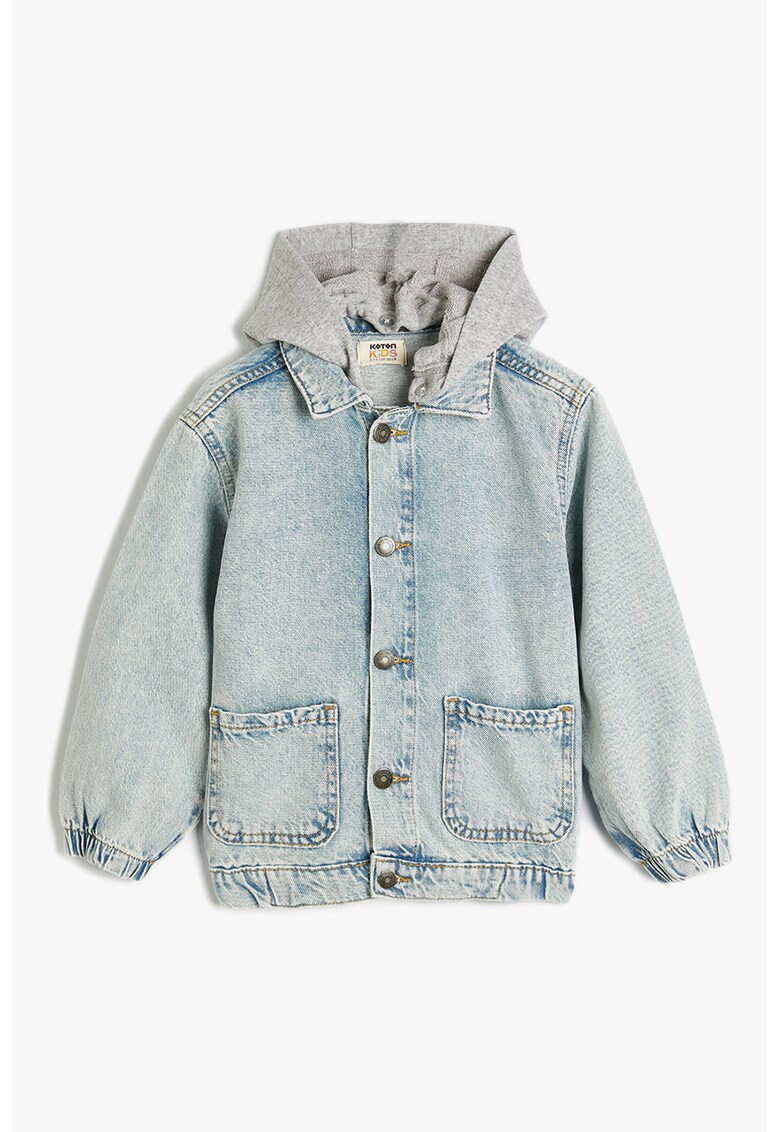 Jacheta din denim cu aspect 2 in 1