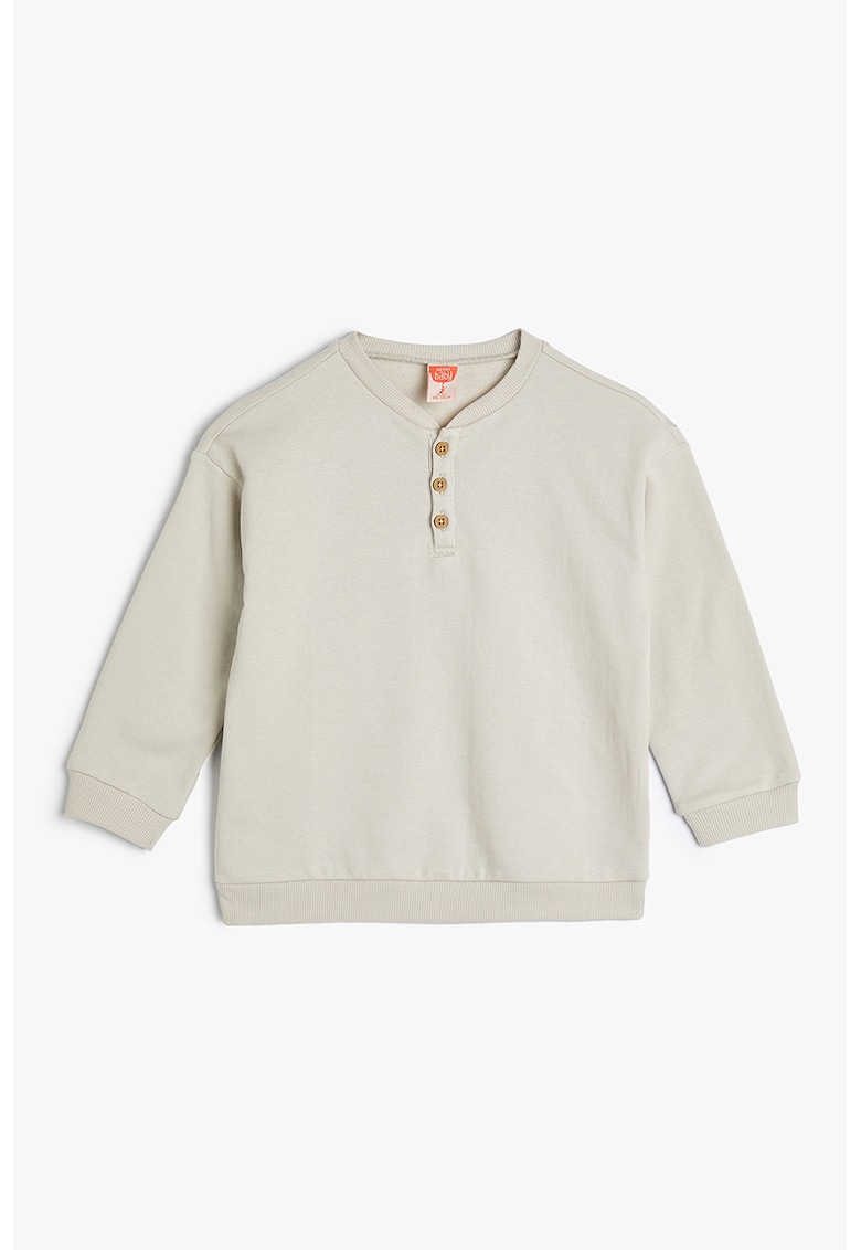Bluza de trening cu fenta cu nasturi