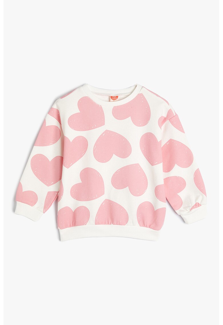 Bluza de trening cu imprimeu cu inimi