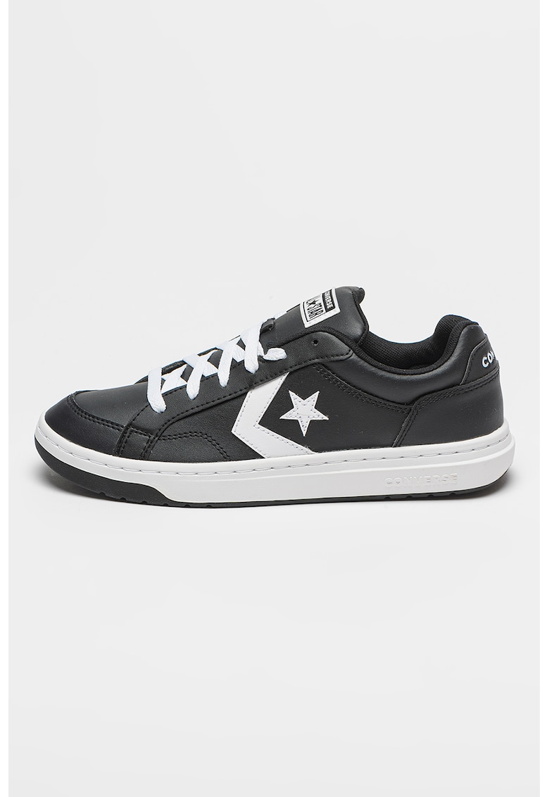 Converse Pantofi sport de piele ecologica cu logo aplicat - Alb/Negru