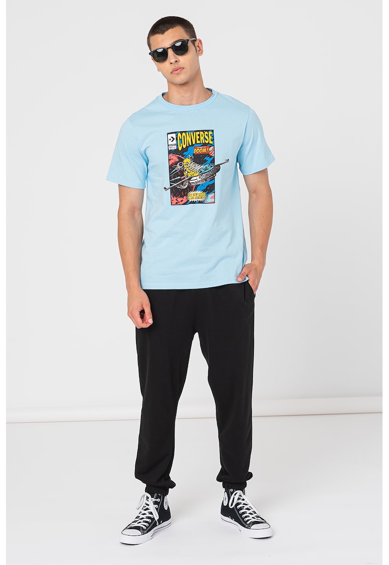 Tricou cu decolteu la baza gatului Comic Cover