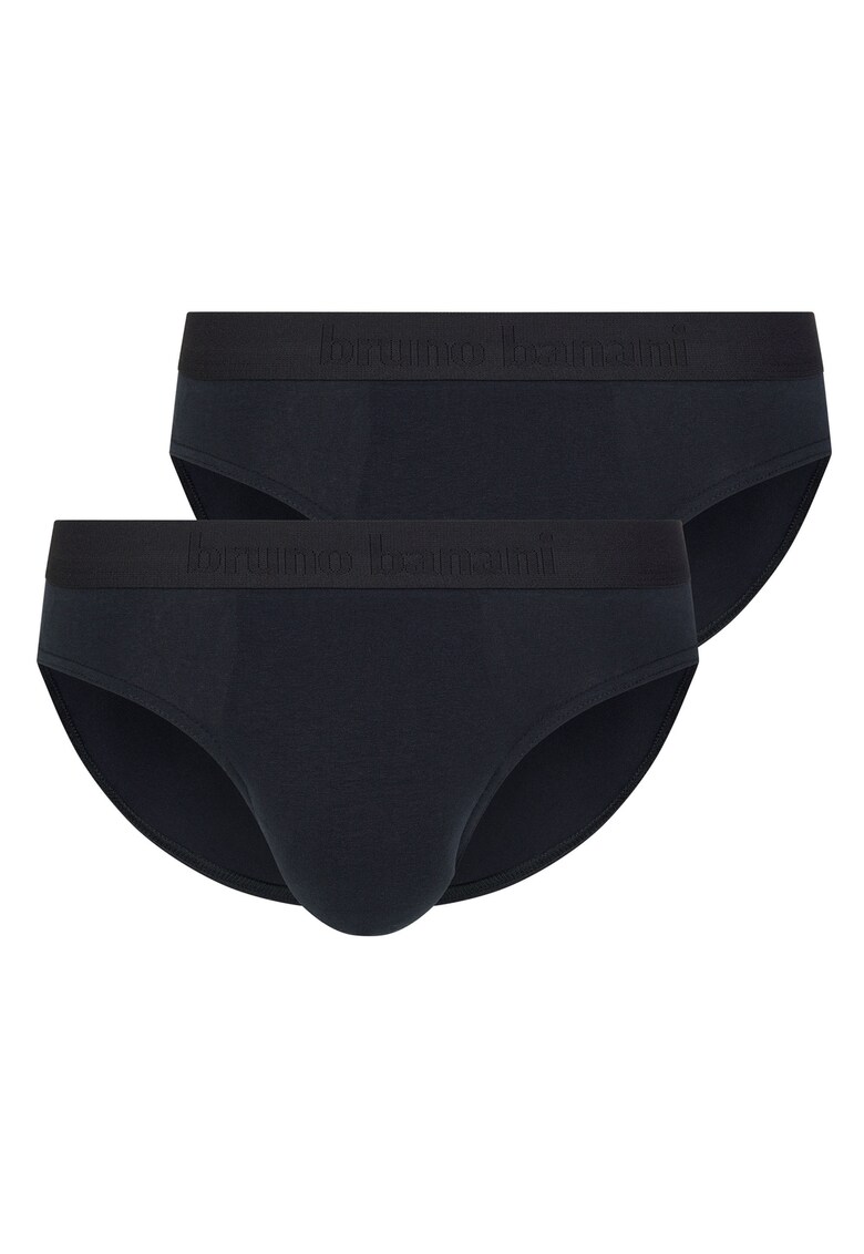 Set de chiloti cu banda logo in talie Flowing 20873 - 2 perechi - Negru