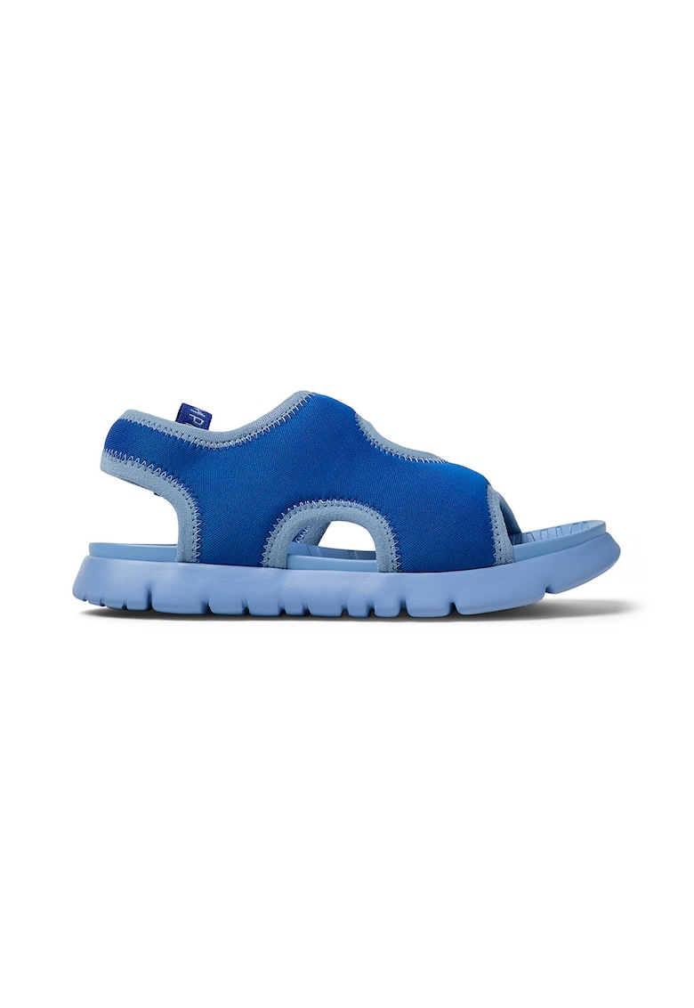 Sandale slip-on din material textil - Albastru